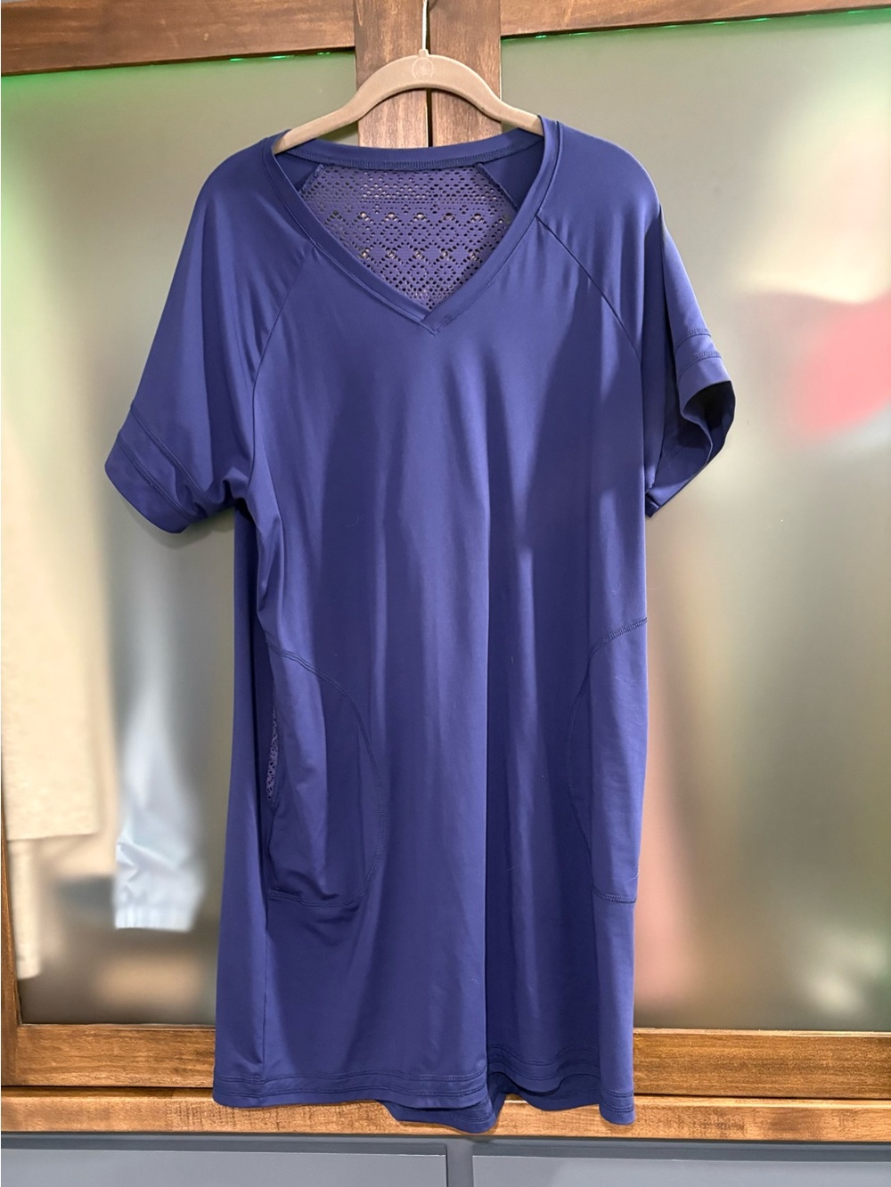 Women’s V-Neck active dress Deep Blue